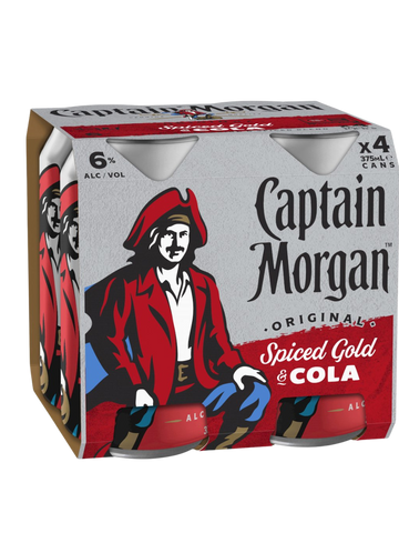 CAPT MORGAN & COLA 6% CAN 375ML
